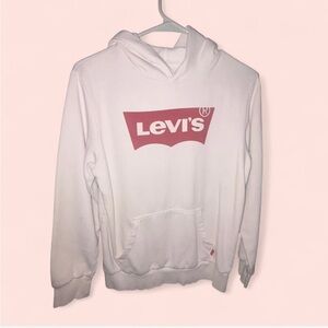 Levi's White Hoodie with Red Graphic